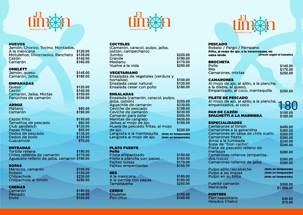 El Timon Menu - Image 1